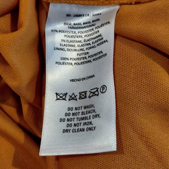 Mare x Anthropologie Womens Anne Gold Brown Balloon Sleeve Tier Ruffle Dress XS - Picture 9 of 9